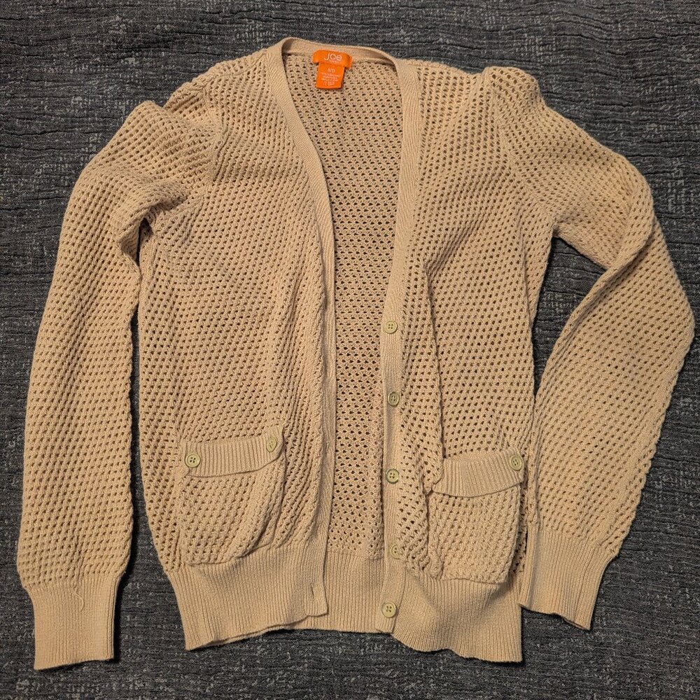 Joe Fresh Knit Button Up, Tan